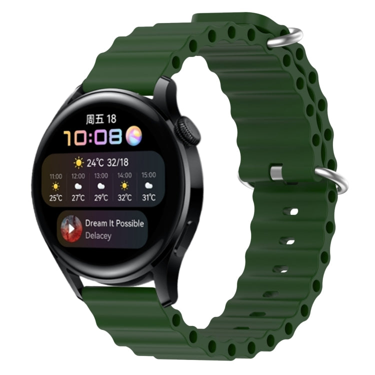 Cinturino per orologio in silicone tinta unita stile oceano da 22 mm, For Huawei Watch GT Runner, For Huawei Watch 3