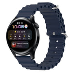 Cinturino per orologio in silicone tinta unita stile oceano da 22 mm, For Huawei Watch GT Runner, For Huawei Watch 3