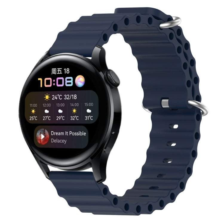 Cinturino per orologio in silicone tinta unita stile oceano da 22 mm, For Huawei Watch GT Runner, For Huawei Watch 3