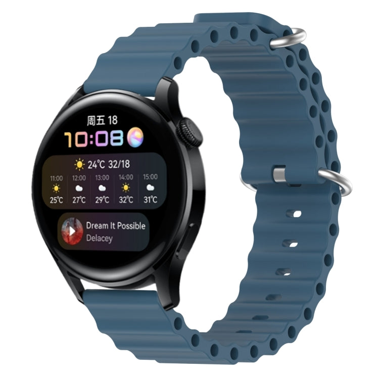 Cinturino per orologio in silicone tinta unita stile oceano da 22 mm, For Huawei Watch GT Runner, For Huawei Watch 3