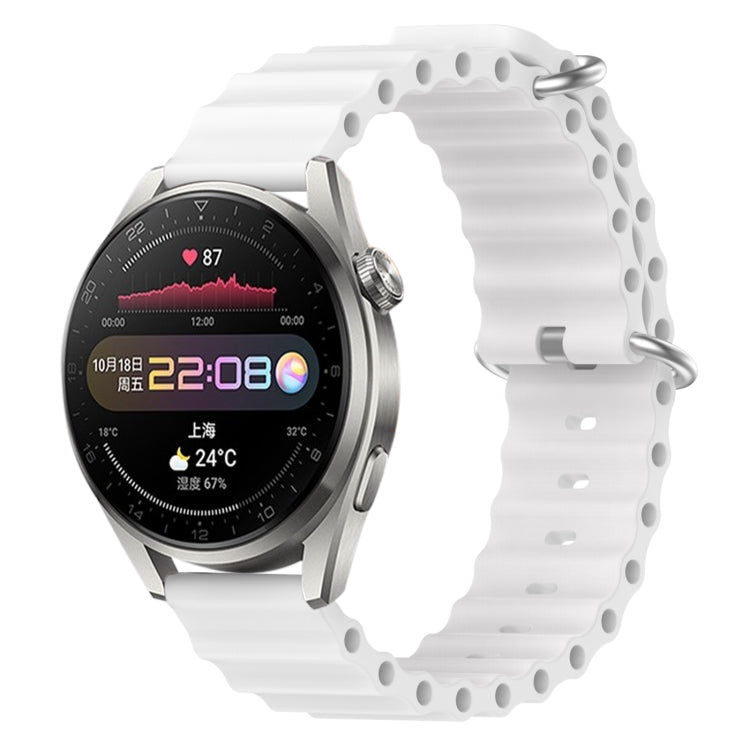 Cinturino per orologio in silicone tinta unita stile oceano da 22 mm, For Huawei Watch 3 Pro, For Huawei GT2 Pro