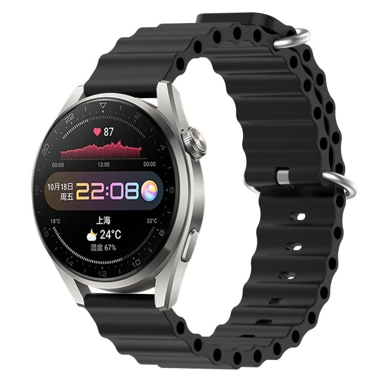 Cinturino per orologio in silicone tinta unita stile oceano da 22 mm, For Huawei Watch 3 Pro, For Huawei GT2 Pro