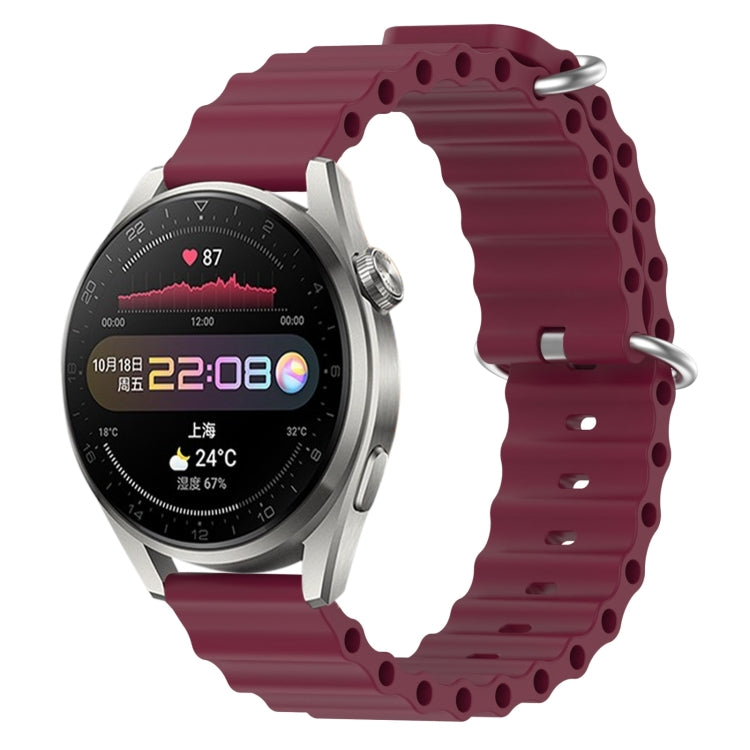 Cinturino per orologio in silicone tinta unita stile oceano da 22 mm, For Huawei Watch 3 Pro, For Huawei GT2 Pro