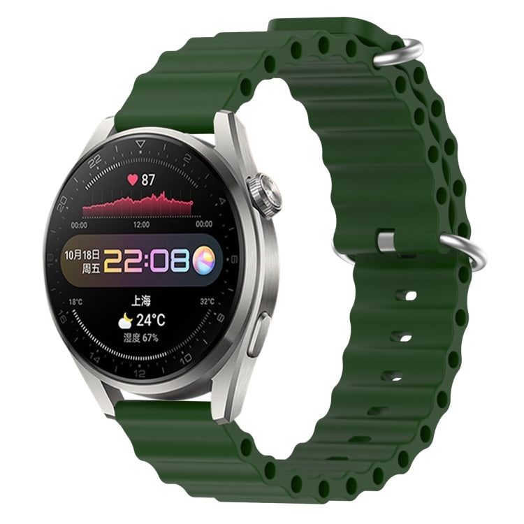 Cinturino per orologio in silicone tinta unita stile oceano da 22 mm, For Huawei Watch 3 Pro, For Huawei GT2 Pro