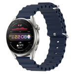 Cinturino per orologio in silicone tinta unita stile oceano da 22 mm, For Huawei Watch 3 Pro, For Huawei GT2 Pro