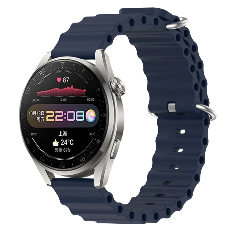 Cinturino per orologio in silicone tinta unita stile oceano da 22 mm, For Huawei Watch 3 Pro, For Huawei GT2 Pro