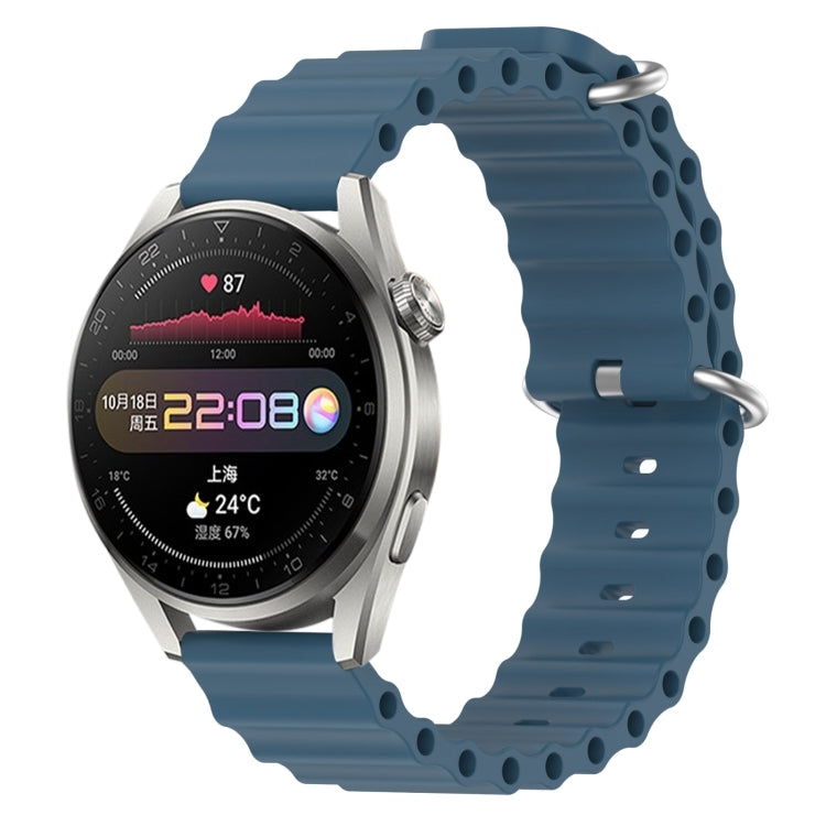 Cinturino per orologio in silicone tinta unita stile oceano da 22 mm, For Huawei Watch 3 Pro, For Huawei GT2 Pro