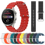 Cinturino per orologio in silicone tinta unita stile oceano da 22 mm, For Huawei Watch 3 Pro, For Huawei GT2 Pro