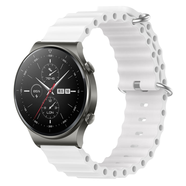 Cinturino per orologio in silicone tinta unita stile oceano da 22 mm, For Huawei Watch 3 Pro, For Huawei GT2 Pro
