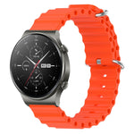 Cinturino per orologio in silicone tinta unita stile oceano da 22 mm, For Huawei Watch 3 Pro, For Huawei GT2 Pro