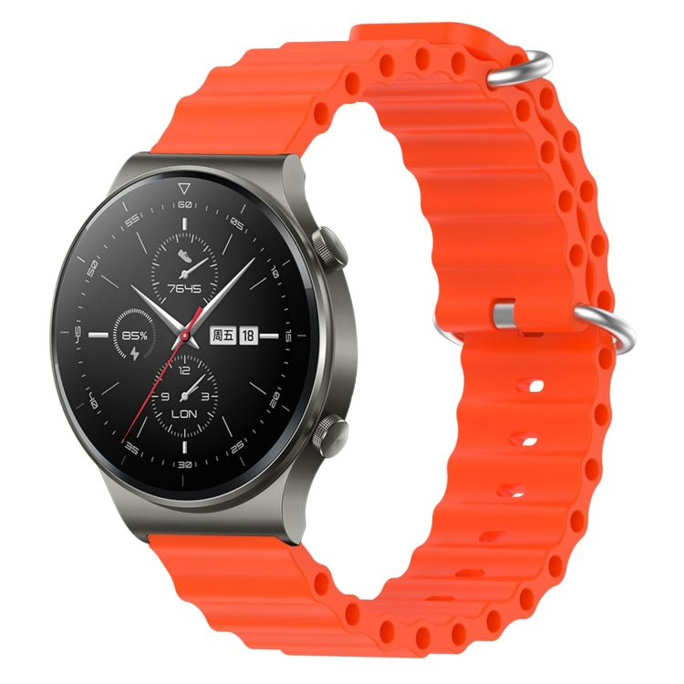 Cinturino per orologio in silicone tinta unita stile oceano da 22 mm, For Huawei Watch 3 Pro, For Huawei GT2 Pro