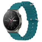 Cinturino per orologio in silicone tinta unita stile oceano da 22 mm, For Huawei Watch 3 Pro, For Huawei GT2 Pro