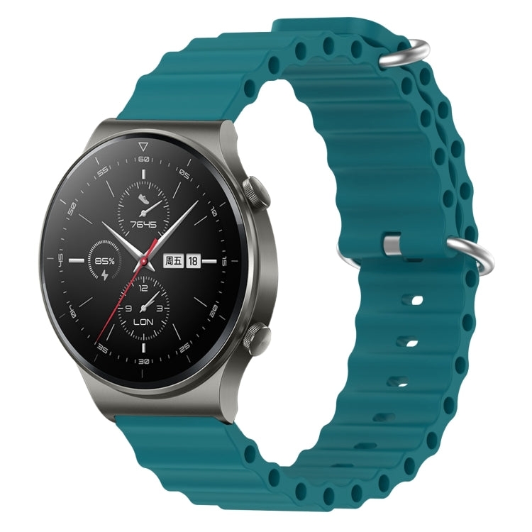 Cinturino per orologio in silicone tinta unita stile oceano da 22 mm, For Huawei Watch 3 Pro, For Huawei GT2 Pro