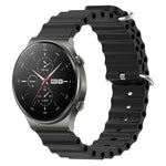 Cinturino per orologio in silicone tinta unita stile oceano da 22 mm, For Huawei Watch 3 Pro, For Huawei GT2 Pro