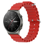 Cinturino per orologio in silicone tinta unita stile oceano da 22 mm, For Huawei Watch 3 Pro, For Huawei GT2 Pro