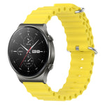 Cinturino per orologio in silicone tinta unita stile oceano da 22 mm, For Huawei Watch 3 Pro, For Huawei GT2 Pro