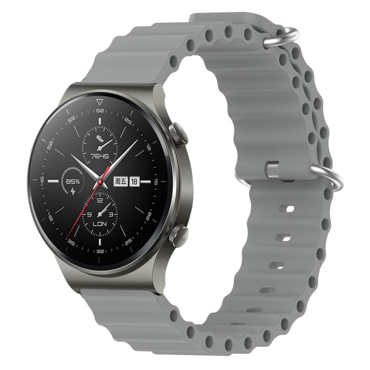 Cinturino per orologio in silicone tinta unita stile oceano da 22 mm, For Huawei Watch 3 Pro, For Huawei GT2 Pro
