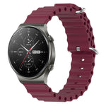 Cinturino per orologio in silicone tinta unita stile oceano da 22 mm, For Huawei Watch 3 Pro, For Huawei GT2 Pro