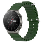 Cinturino per orologio in silicone tinta unita stile oceano da 22 mm, For Huawei Watch 3 Pro, For Huawei GT2 Pro
