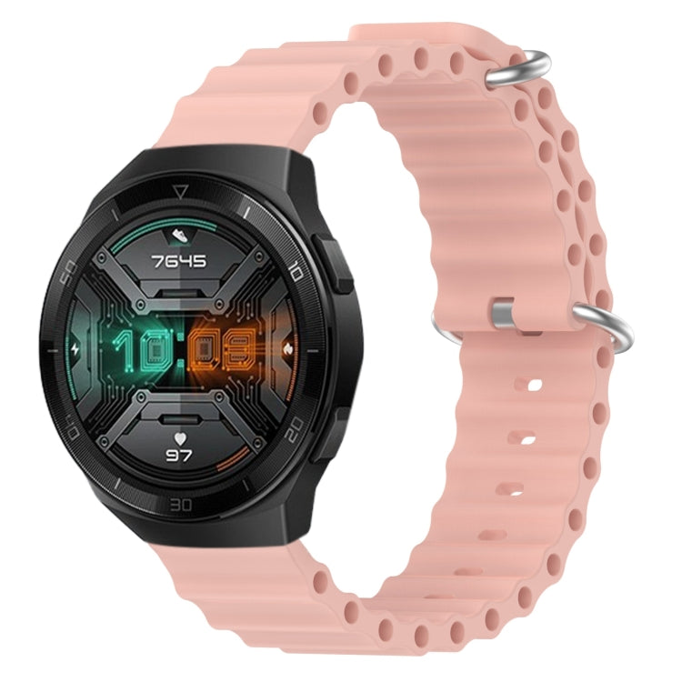 Cinturino per orologio in silicone tinta unita stile oceano da 22 mm, For Huawei Watch GT 2E, For Huawei GT2 46mm