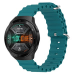Cinturino per orologio in silicone tinta unita stile oceano da 22 mm, For Huawei Watch GT 2E, For Huawei GT2 46mm