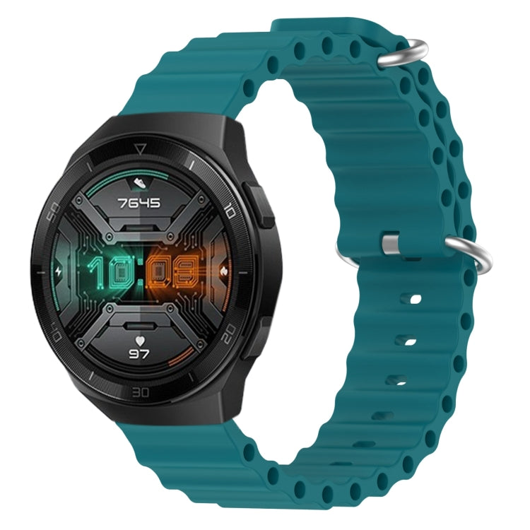 Cinturino per orologio in silicone tinta unita stile oceano da 22 mm, For Huawei Watch GT 2E, For Huawei GT2 46mm