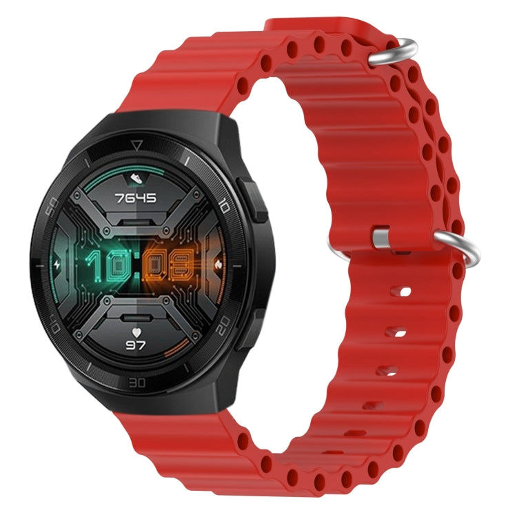 Cinturino per orologio in silicone tinta unita stile oceano da 22 mm, For Huawei Watch GT 2E, For Huawei GT2 46mm