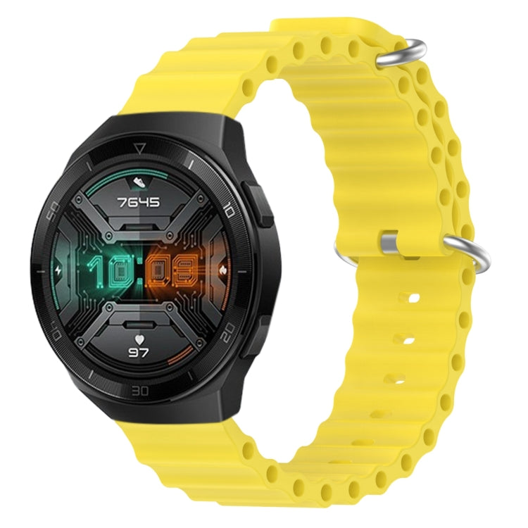 Cinturino per orologio in silicone tinta unita stile oceano da 22 mm, For Huawei Watch GT 2E, For Huawei GT2 46mm