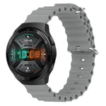 Cinturino per orologio in silicone tinta unita stile oceano da 22 mm, For Huawei Watch GT 2E, For Huawei GT2 46mm