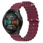 Cinturino per orologio in silicone tinta unita stile oceano da 22 mm, For Huawei Watch GT 2E, For Huawei GT2 46mm
