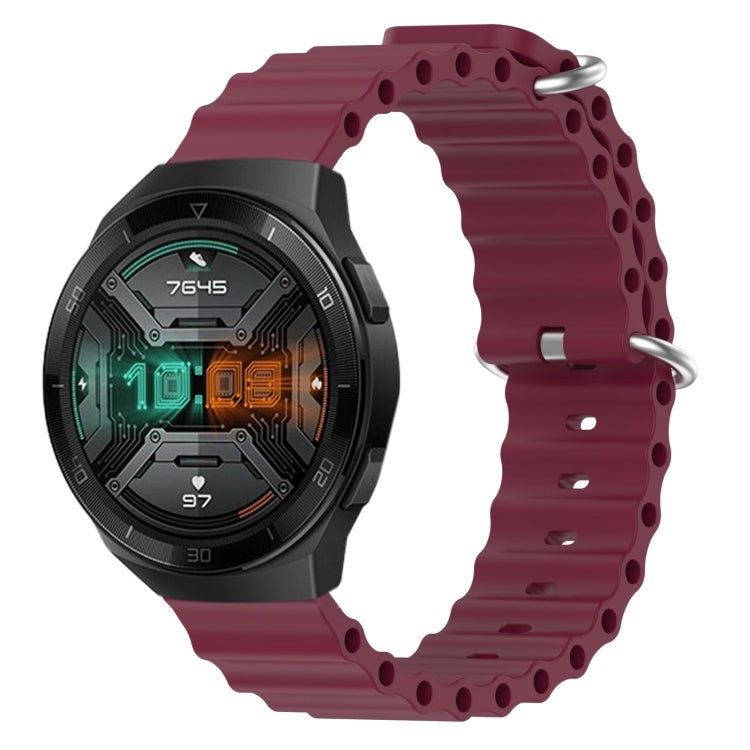 Cinturino per orologio in silicone tinta unita stile oceano da 22 mm, For Huawei Watch GT 2E, For Huawei GT2 46mm
