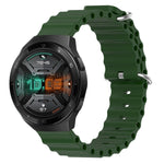 Cinturino per orologio in silicone tinta unita stile oceano da 22 mm, For Huawei Watch GT 2E, For Huawei GT2 46mm
