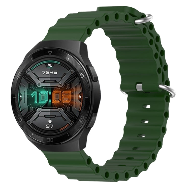 Cinturino per orologio in silicone tinta unita stile oceano da 22 mm, For Huawei Watch GT 2E, For Huawei GT2 46mm