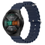 Cinturino per orologio in silicone tinta unita stile oceano da 22 mm, For Huawei Watch GT 2E, For Huawei GT2 46mm