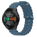 Cinturino per orologio in silicone tinta unita stile oceano da 22 mm, For Huawei Watch GT 2E, For Huawei GT2 46mm
