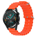 Cinturino per orologio in silicone tinta unita stile oceano da 22 mm, For Huawei Watch GT 2E, For Huawei GT2 46mm
