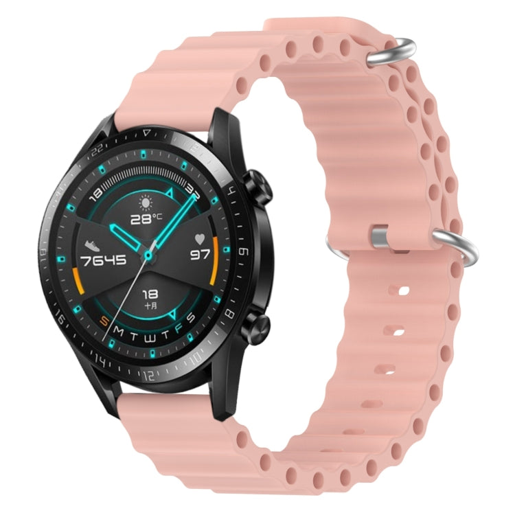 Cinturino per orologio in silicone tinta unita stile oceano da 22 mm, For Huawei Watch GT 2E, For Huawei GT2 46mm