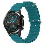 Cinturino per orologio in silicone tinta unita stile oceano da 22 mm, For Huawei Watch GT 2E, For Huawei GT2 46mm