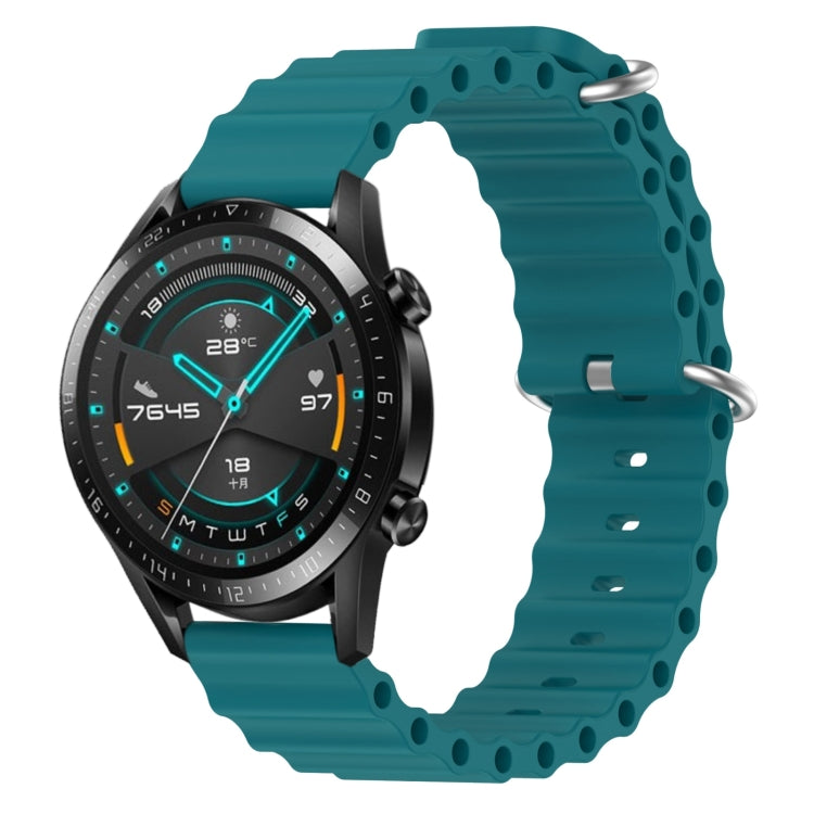 Cinturino per orologio in silicone tinta unita stile oceano da 22 mm, For Huawei Watch GT 2E, For Huawei GT2 46mm
