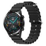 Cinturino per orologio in silicone tinta unita stile oceano da 22 mm, For Huawei Watch GT 2E, For Huawei GT2 46mm