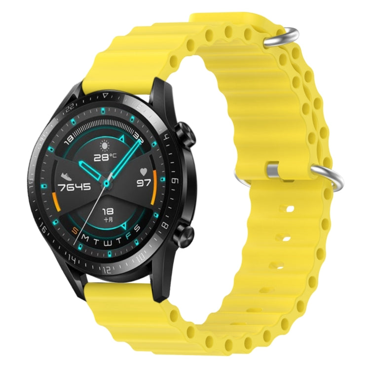 Cinturino per orologio in silicone tinta unita stile oceano da 22 mm, For Huawei Watch GT 2E, For Huawei GT2 46mm