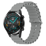 Cinturino per orologio in silicone tinta unita stile oceano da 22 mm, For Huawei Watch GT 2E, For Huawei GT2 46mm