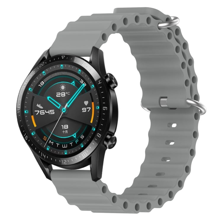 Cinturino per orologio in silicone tinta unita stile oceano da 22 mm, For Huawei Watch GT 2E, For Huawei GT2 46mm