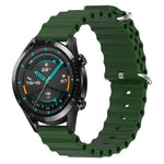 Cinturino per orologio in silicone tinta unita stile oceano da 22 mm, For Huawei Watch GT 2E, For Huawei GT2 46mm