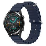 Cinturino per orologio in silicone tinta unita stile oceano da 22 mm, For Huawei Watch GT 2E, For Huawei GT2 46mm