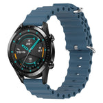Cinturino per orologio in silicone tinta unita stile oceano da 22 mm, For Huawei Watch GT 2E, For Huawei GT2 46mm