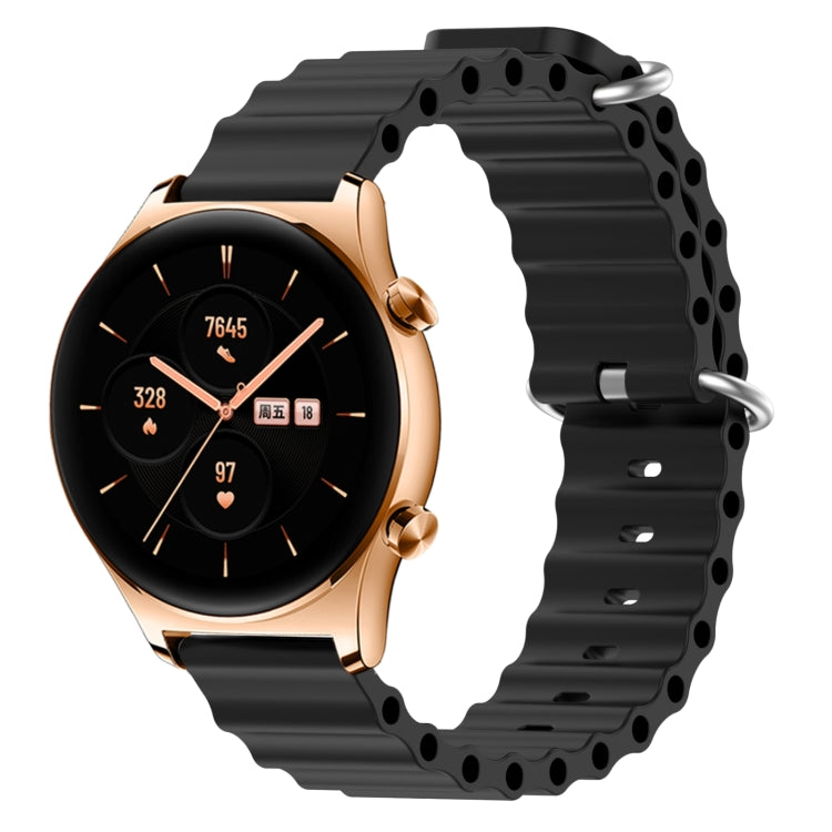 Cinturino per orologio in silicone tinta unita stile oceano da 22 mm, For Honor Watch GS 3, For Honor Watch GS Pro
