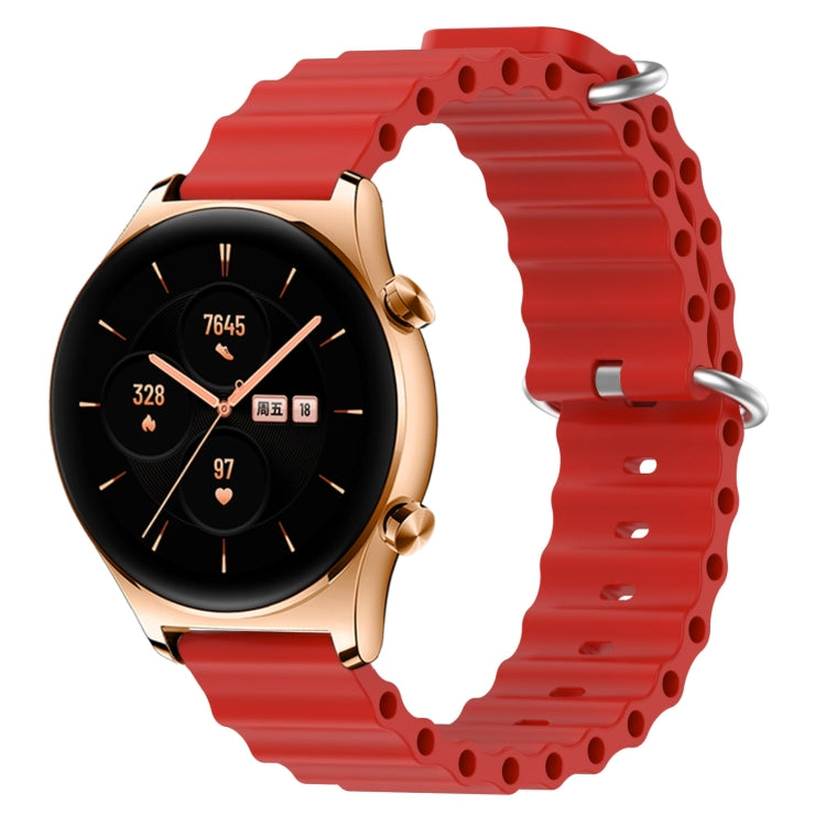 Cinturino per orologio in silicone tinta unita stile oceano da 22 mm, For Honor Watch GS 3, For Honor Watch GS Pro