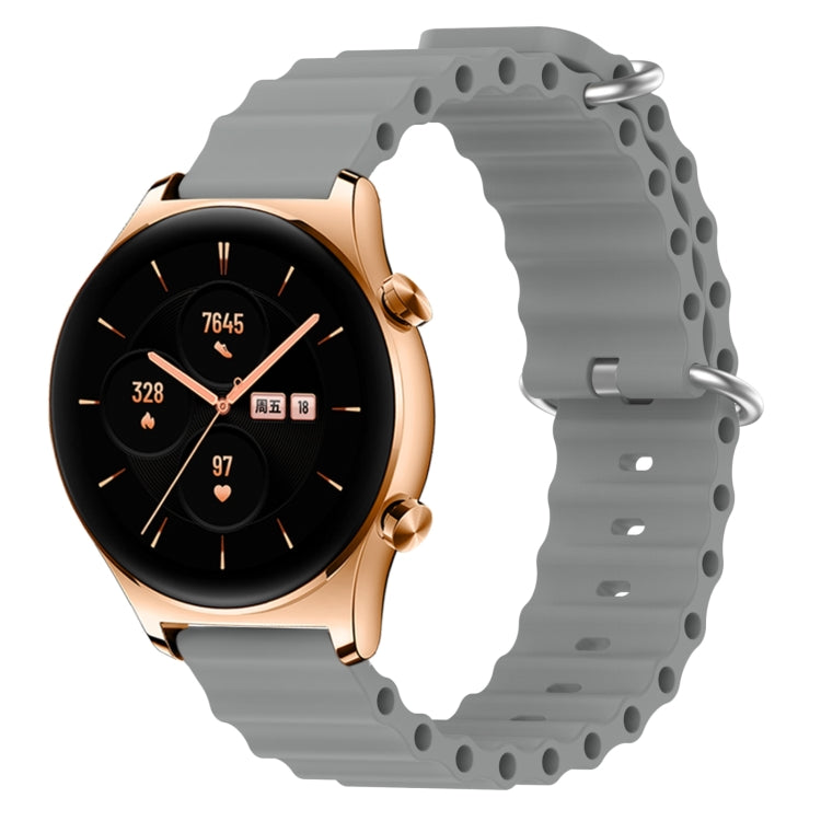 Cinturino per orologio in silicone tinta unita stile oceano da 22 mm, For Honor Watch GS 3, For Honor Watch GS Pro