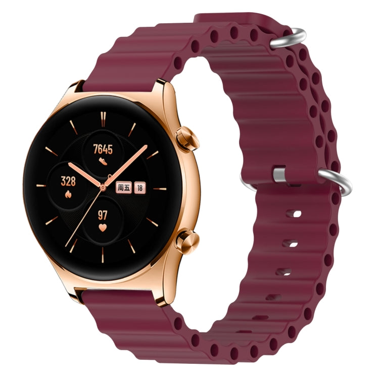 Cinturino per orologio in silicone tinta unita stile oceano da 22 mm, For Honor Watch GS 3, For Honor Watch GS Pro